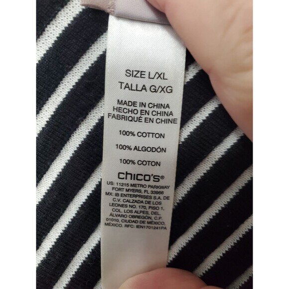 Chico's Cotton Ombre Knit Pleated Poncho Size L/XL - Picture 5 of 7